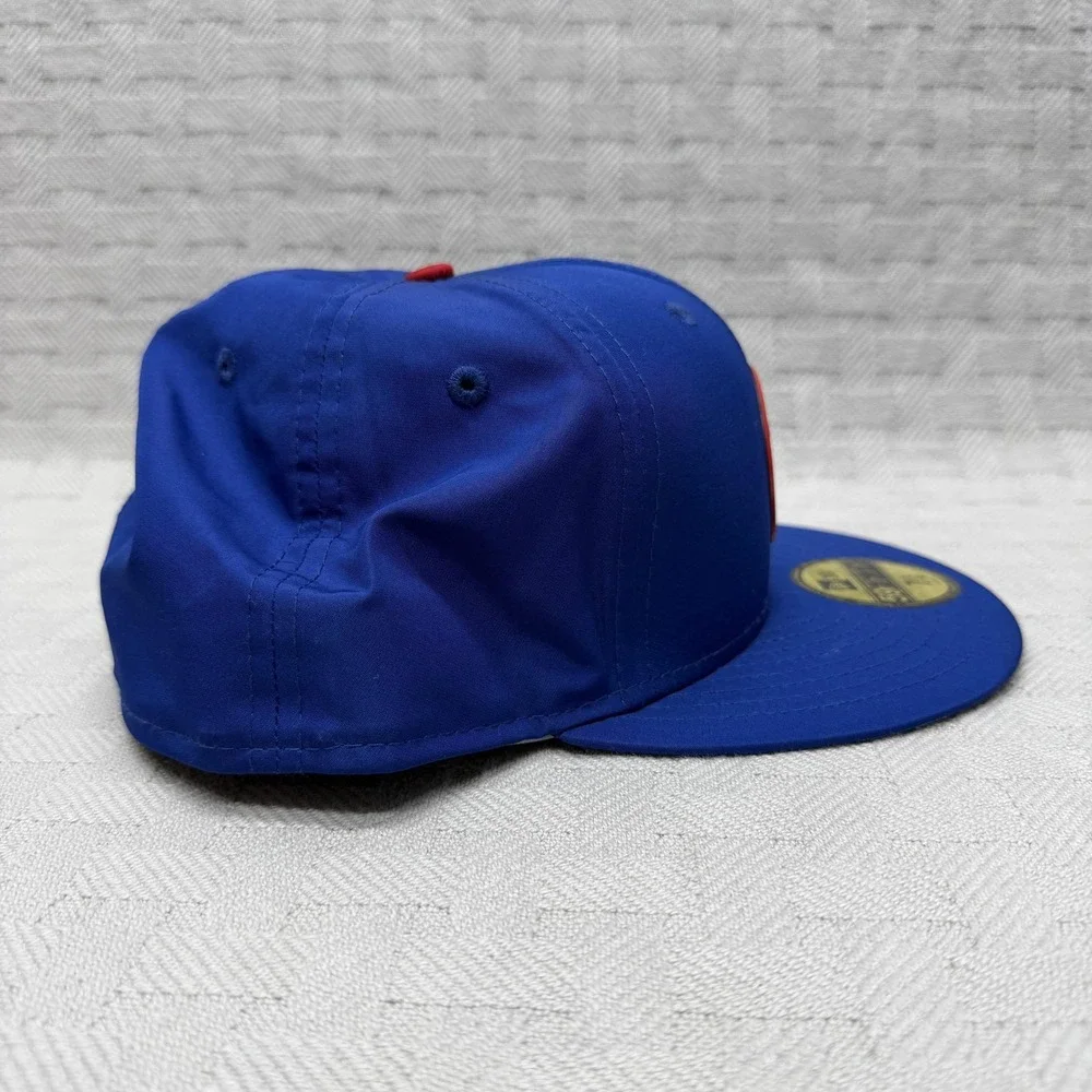 Chicago Cubs Hat Cap‎ Fitted Mens 7 5/8 Blue MLB Baseball New Era 59FIFTY